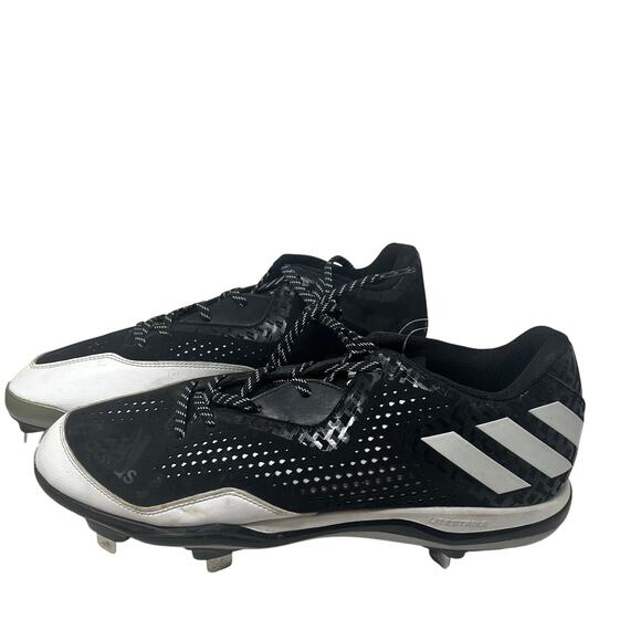 Adidas Power Alley 4 Mid Metal Baseball Cleats 13.5 US mens q16575 Black white main image 10